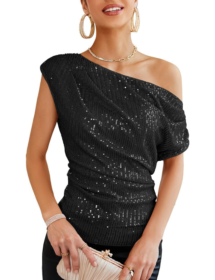 Damer axelbar glamour-shirt Mirla-Eva Jonsson