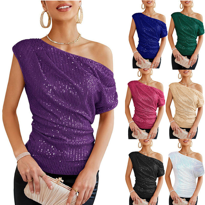 Damer axelbar glamour-shirt Mirla-Eva Jonsson