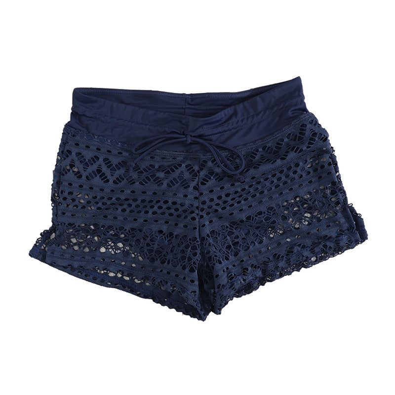 Damer badshorts med attraktivt virkmönster och justerbar midja Mirla-Eva Jonsson