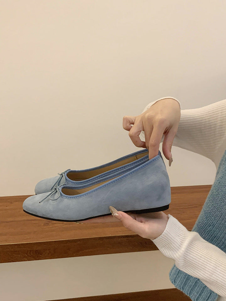 Damer ballerinaskor med raffinerad rosettaccent Mirla-Eva Jonsson
