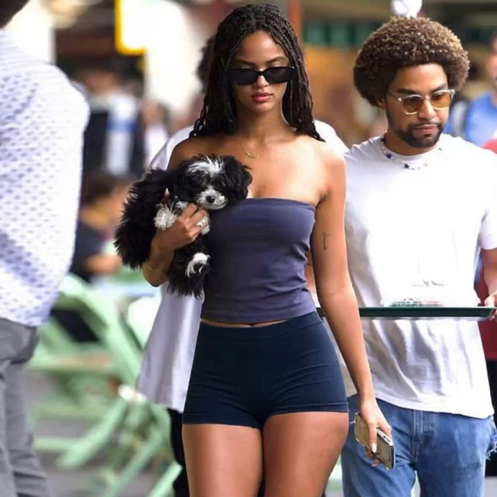 Damer bandeau badedräkt med shorts Mirla-Eva Jonsson