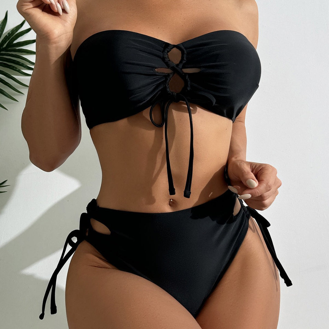 Damer bandeau-bikini med stiliga knytdetaljer Mirla-Eva Jonsson