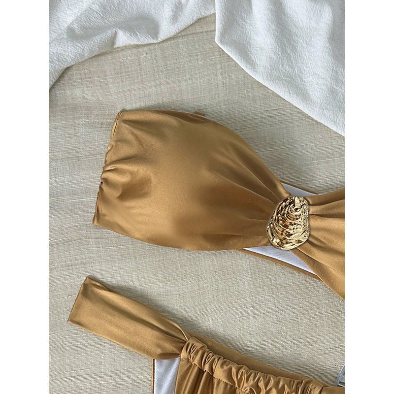 Damer bandeau bikini-set med ädel glans och justerbara remmar Mirla-Eva Jonsson