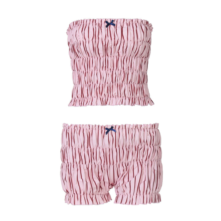 Damer bandeau-bikini-set med volangdetaljer och justerbara band Mirla-Eva Jonsson
