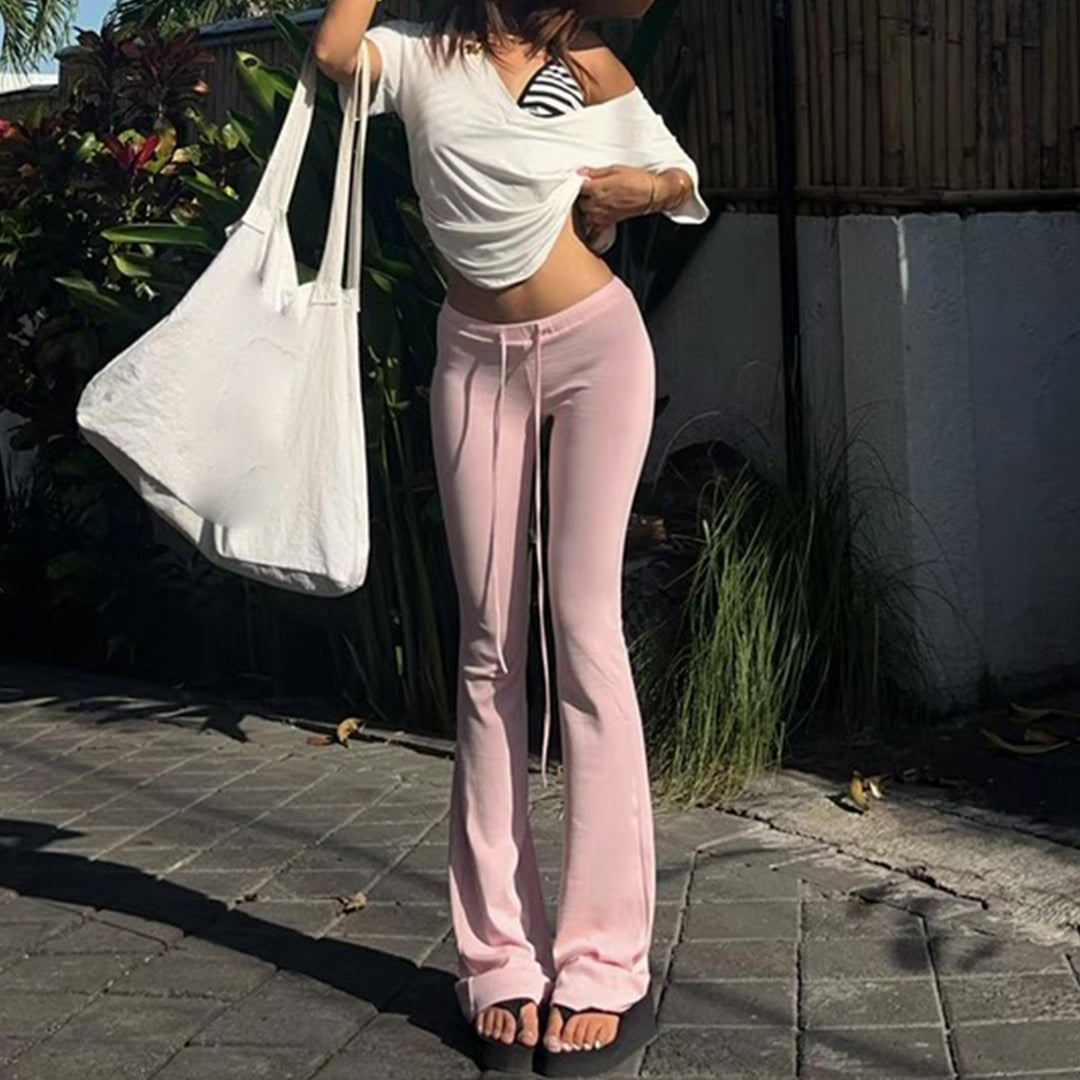 Damer bekväm Flared-byxa med justerbar midja Mirla-Eva Jonsson