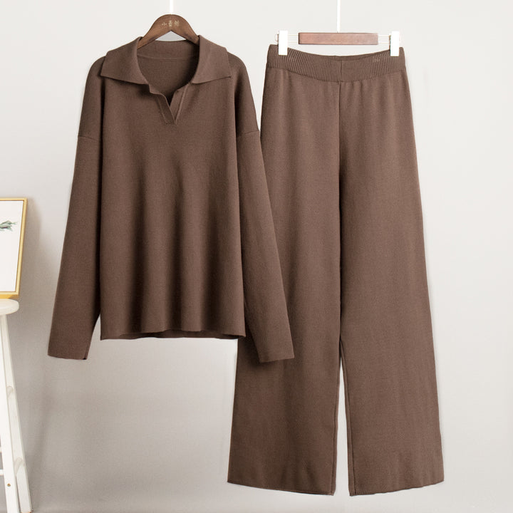 Damer bekväm Lounge-set med polo-krage och lös passform Mirla-Eva Jonsson