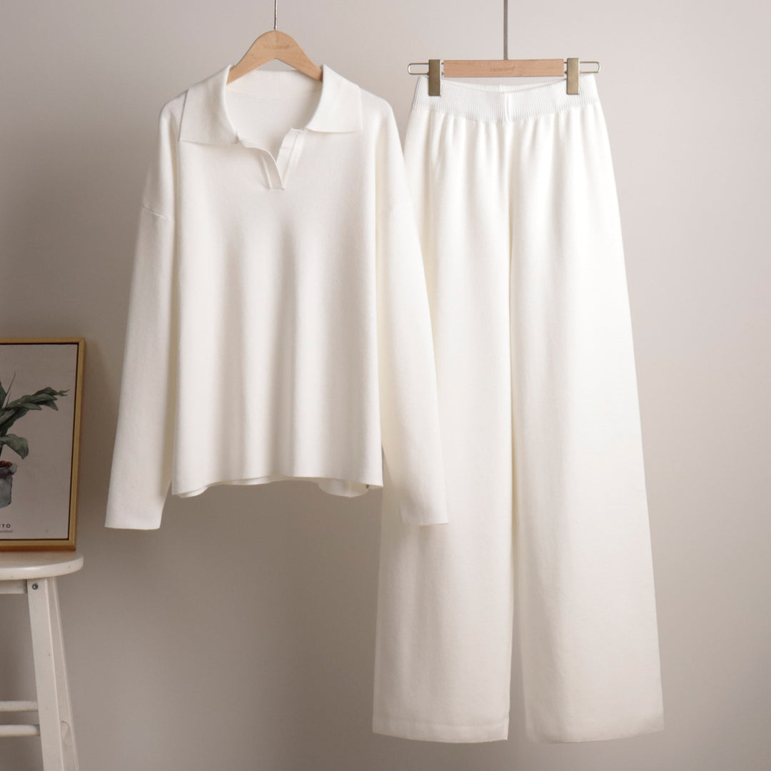Damer bekväm Lounge-set med polo-krage och lös passform Mirla-Eva Jonsson