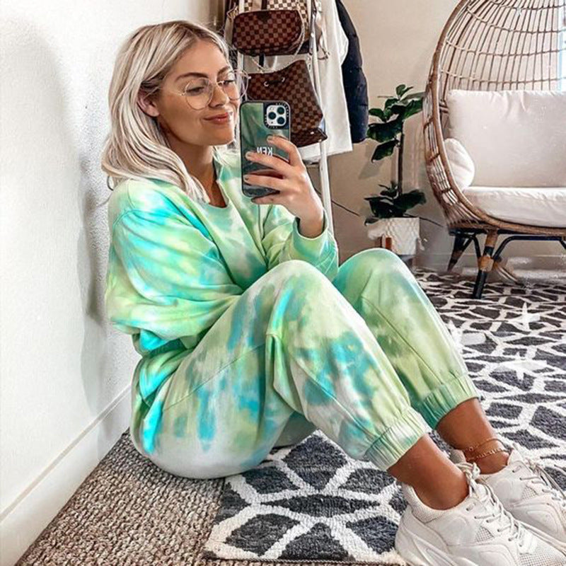 Damer bekväm Tie-Dye fritidsdräkt Mirla-Eva Jonsson