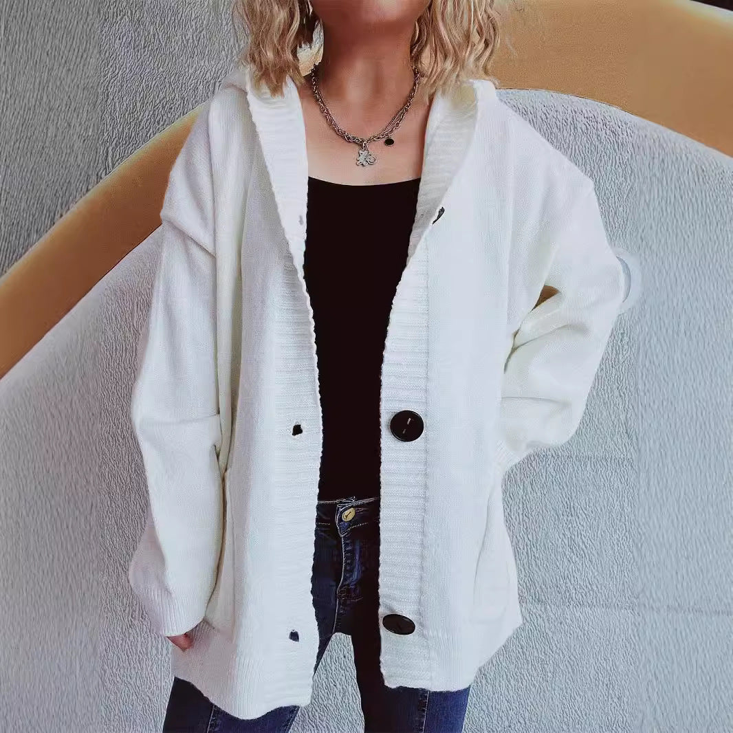 Damer bekväm cardigan med huva och praktiska fickor Mirla-Eva Jonsson