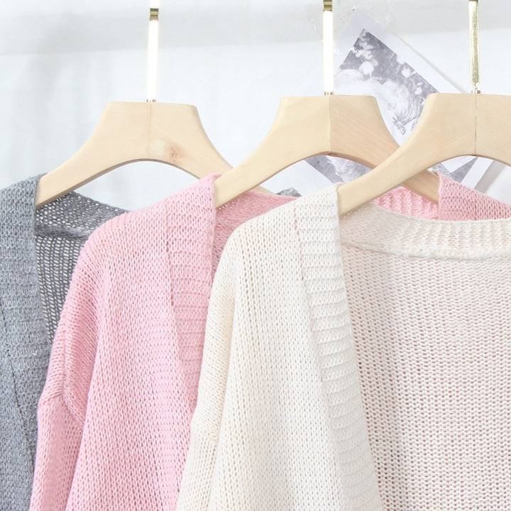 Damer bekväm cardigan med öppna framsidor och dekorativa fickor Eva Jonsson-Eva Jonsson