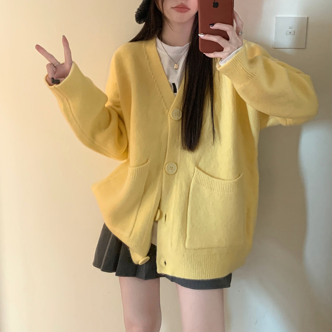 Damer bekväm cardigan med stora fickor och oversized snitt Mirla-Eva Jonsson