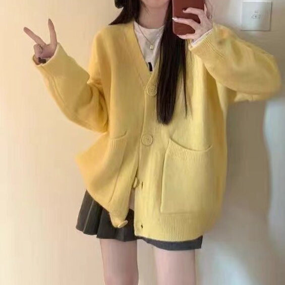 Damer bekväm cardigan med stora fickor och oversized snitt Mirla-Eva Jonsson