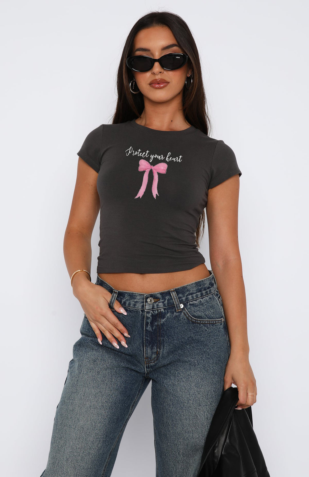 Damer bekväm crop top med modernt tryck Mirla-Eva Jonsson