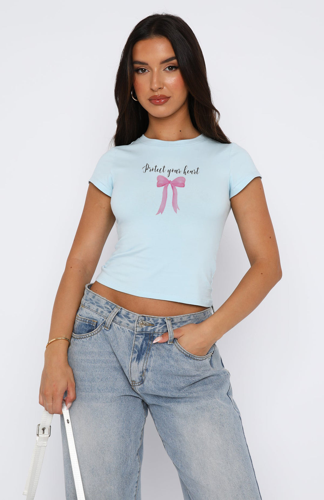 Damer bekväm crop top med modernt tryck Mirla-Eva Jonsson