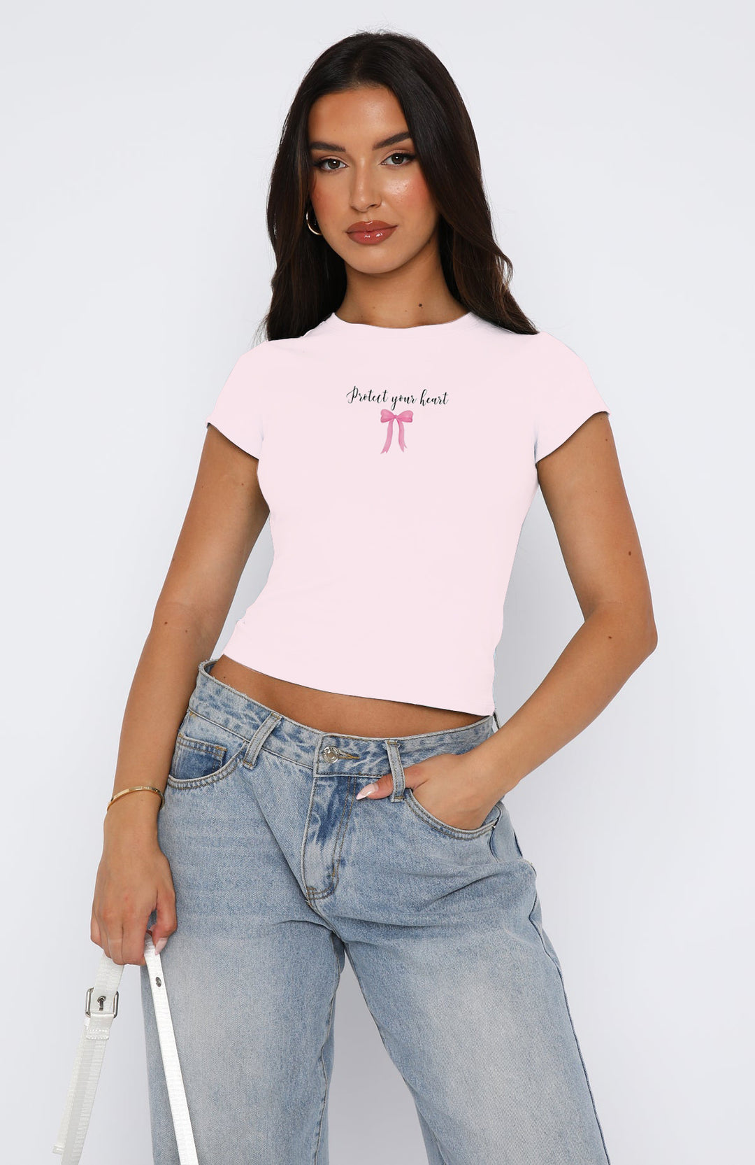 Damer bekväm crop top med modernt tryck Mirla-Eva Jonsson