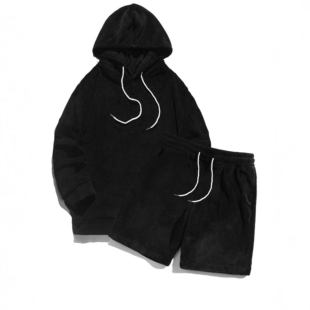 Damer bekväm fleece-hoodie och shorts set Mirla-Eva Jonsson