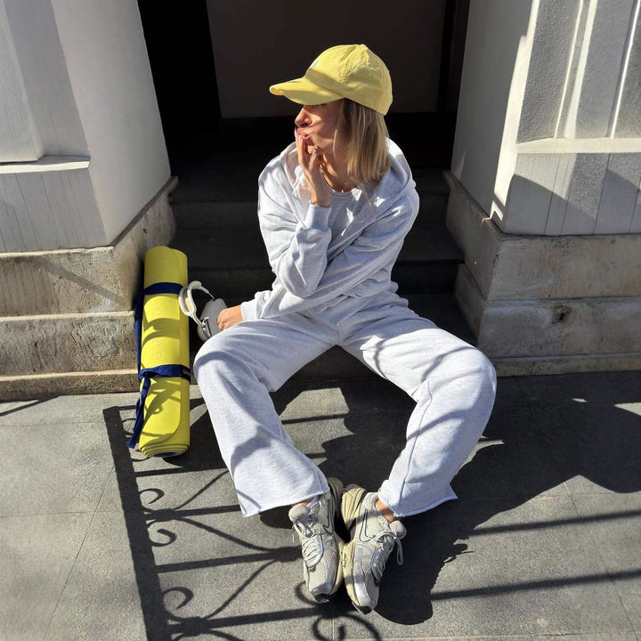 Damer bekväm fleece-joggingdräkt med huva och sidofickor Eva Jonsson-Eva Jonsson