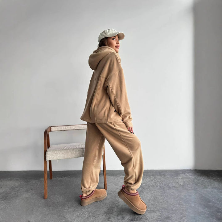 Damer bekväm fleece-joggingdräkt-set Mirla-Eva Jonsson