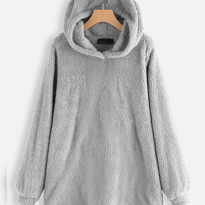 Damer bekväm hoodie i högkvalitativ teddyfleece Eva Jonsson-Eva Jonsson