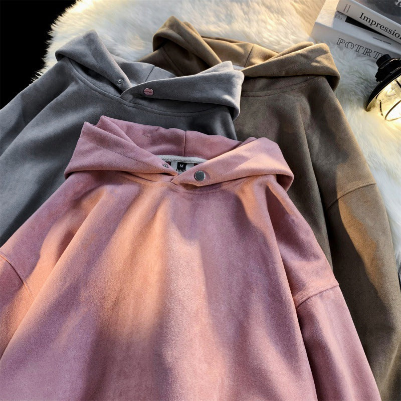 Damer bekväm hoodie i modern velourlook Mirla-Eva Jonsson