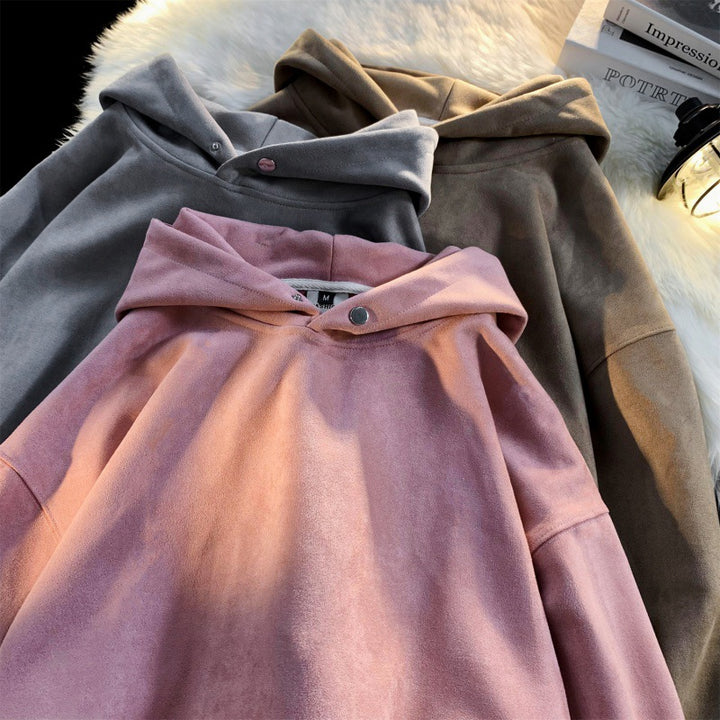 Damer bekväm hoodie i modern velourlook Mirla-Eva Jonsson