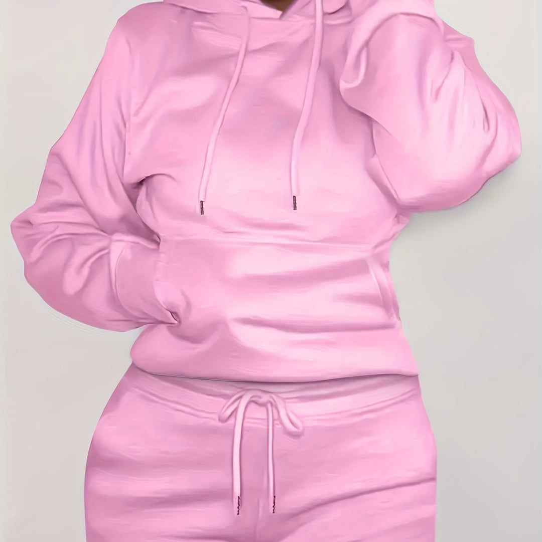 Damer bekväm hoodie med kängurufickor och elastisk nederkant Mirla-Eva Jonsson
