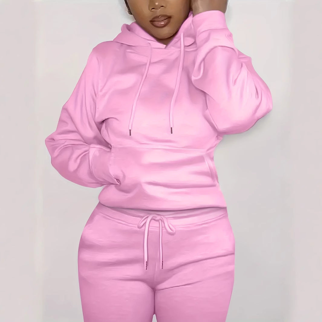 Damer bekväm hoodie med kängurufickor och elastisk nederkant Mirla-Eva Jonsson
