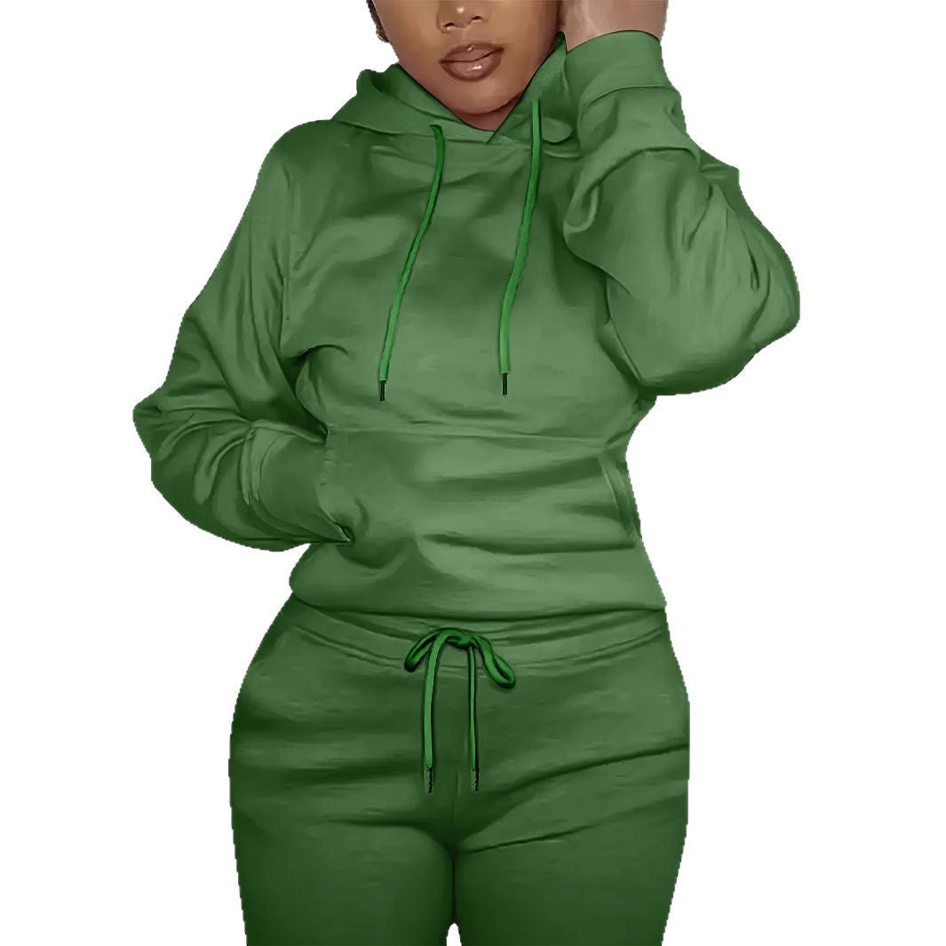Damer bekväm hoodie med kängurufickor och elastisk nederkant Mirla-Eva Jonsson