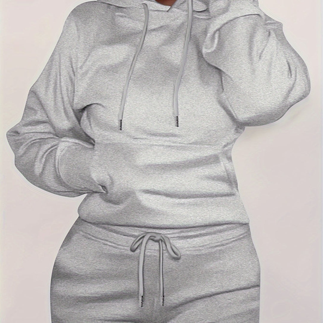 Damer bekväm hoodie med kängurufickor och elastisk nederkant Mirla-Eva Jonsson