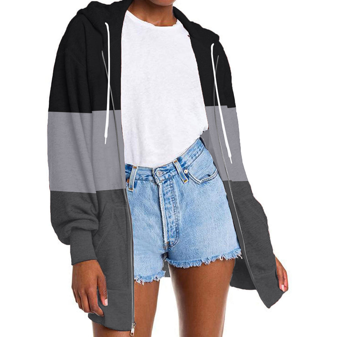 Damer bekväm hoodie med modernt färgblockdesign Mirla-Eva Jonsson