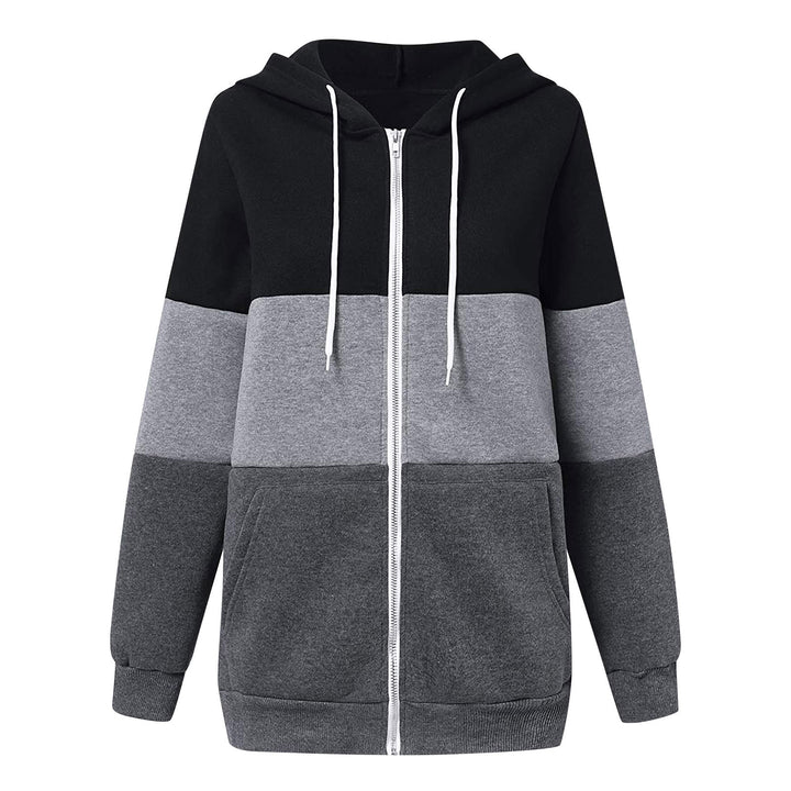Damer bekväm hoodie med modernt färgblockdesign Mirla-Eva Jonsson