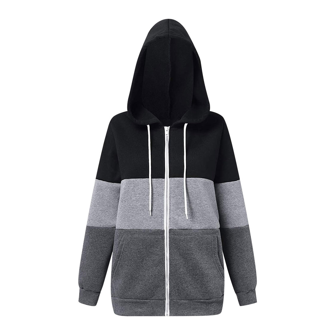 Damer bekväm hoodie med modernt färgblockdesign Mirla-Eva Jonsson