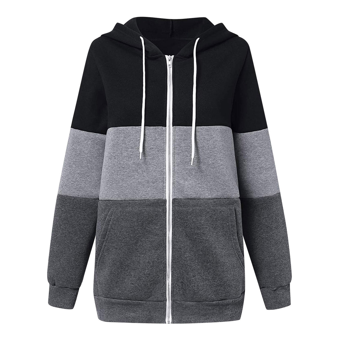 Damer bekväm hoodie med modernt färgblockdesign Mirla-Eva Jonsson