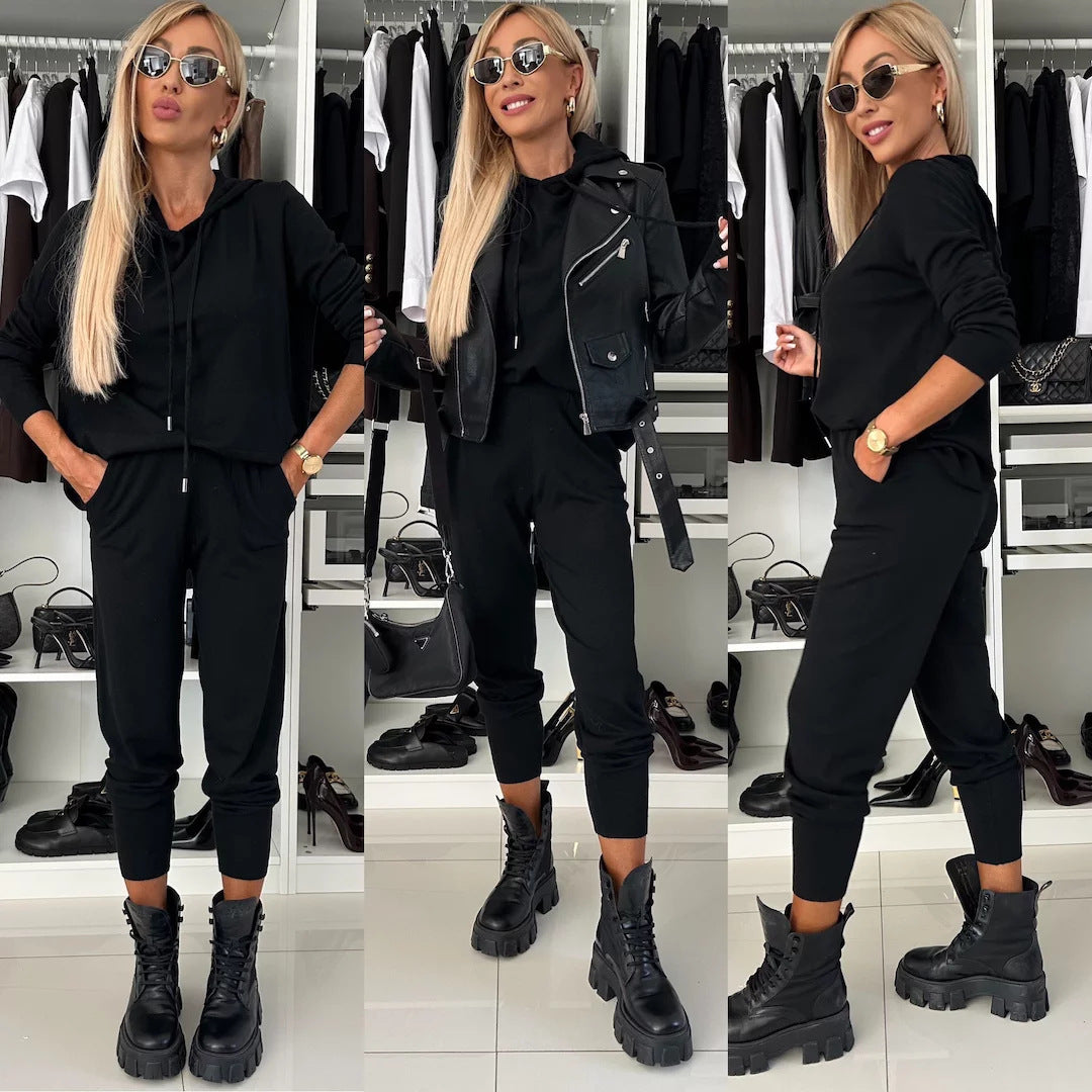 Damer bekväm hoodie och joggingbyxor set Mirla-Eva Jonsson