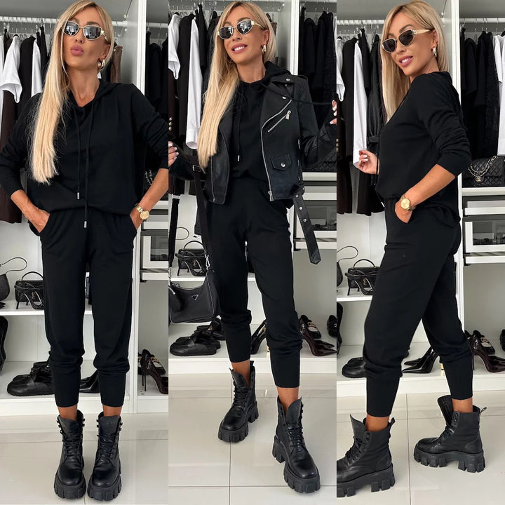 Damer bekväm hoodie och joggingbyxor set Mirla-Eva Jonsson