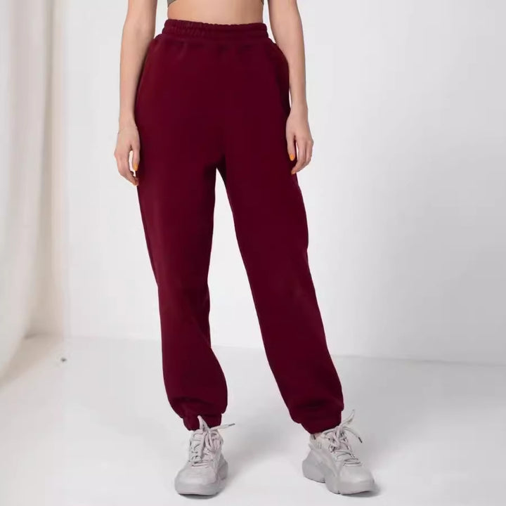 Damer bekväm joggingsbyxa med elastisk midja och smal taperad ben Mirla-Eva Jonsson