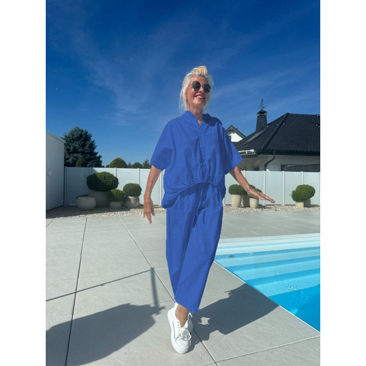Damer bekväm jumpsuit med elastisk midja Mirla-Eva Jonsson