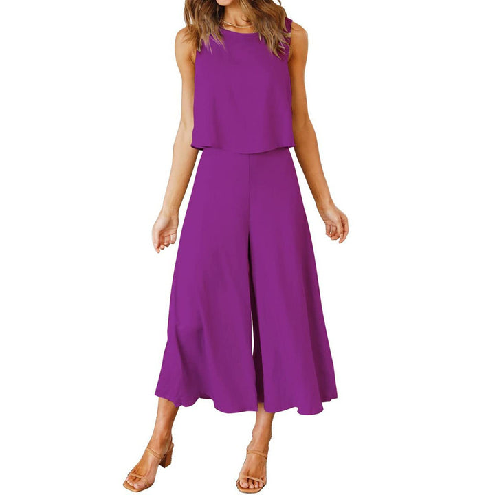 Damer bekväm jumpsuit med vida ben och off-shoulder design Mirla-Eva Jonsson