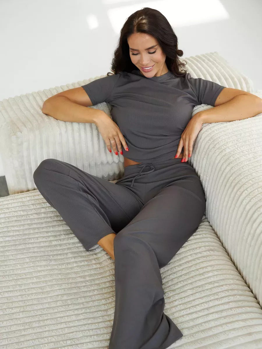 Damer bekväm lounge-set med elastisk midja och andningsbara tyger Mirla-Eva Jonsson