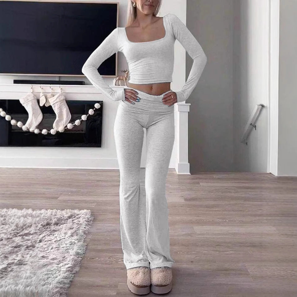 Damer bekväm lounge-set med långt topp och utställda byxor Mirla-Eva Jonsson
