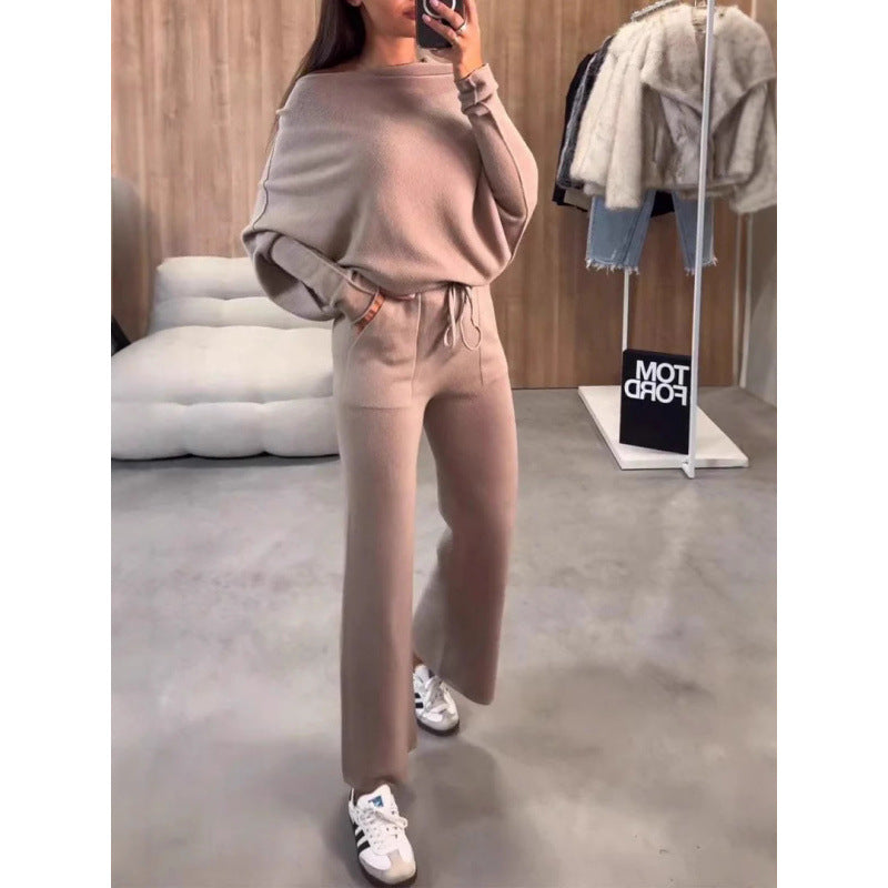 Damer bekväm loungewear i mjukt stickat material med lös passform Mirla-Eva Jonsson