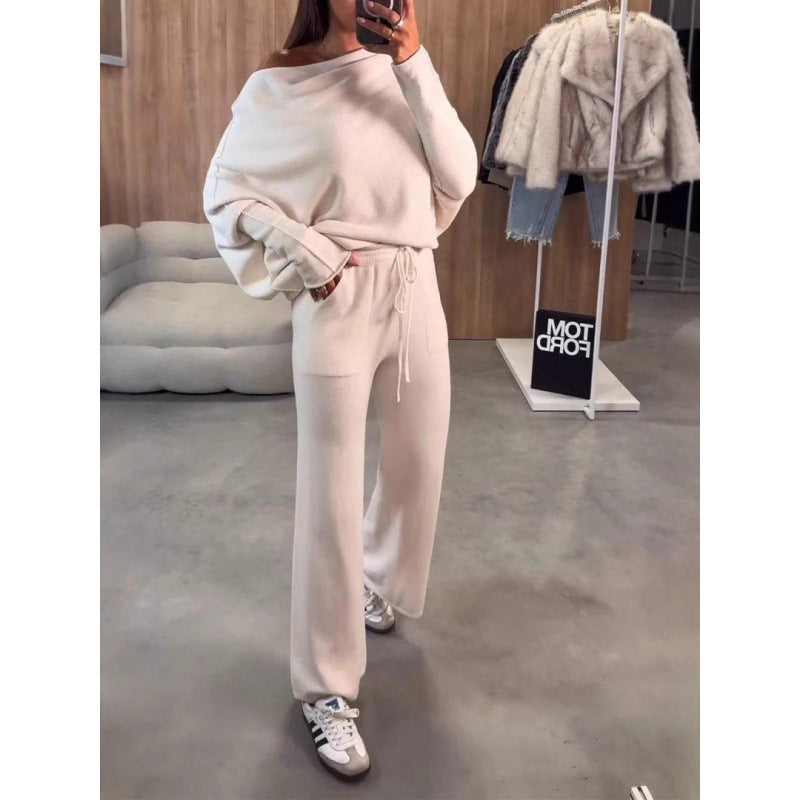 Damer bekväm loungewear i mjukt stickat material med lös passform Mirla-Eva Jonsson