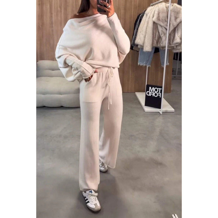 Damer bekväm loungewear i mjukt stickat material med lös passform Mirla-Eva Jonsson
