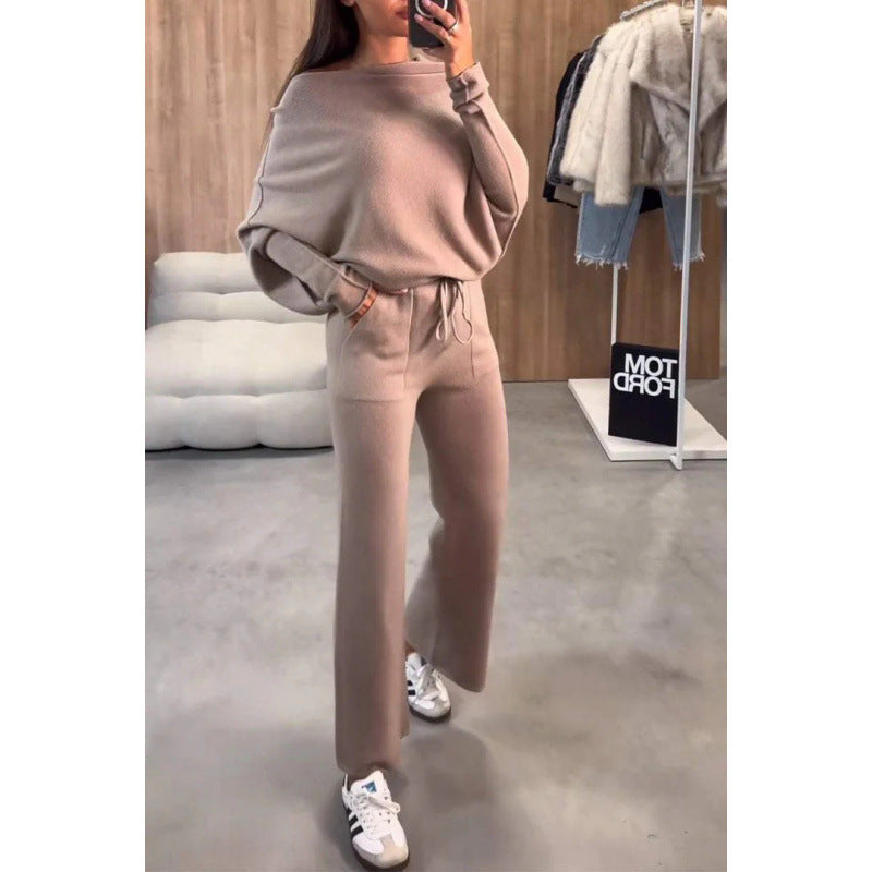 Damer bekväm loungewear i mjukt stickat material med lös passform Mirla-Eva Jonsson