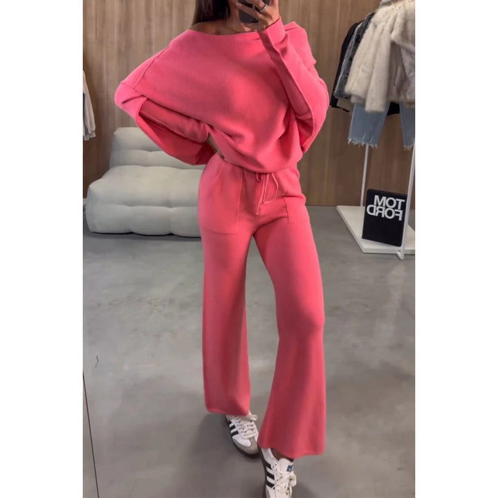 Damer bekväm loungewear i mjukt stickat material med lös passform Mirla-Eva Jonsson