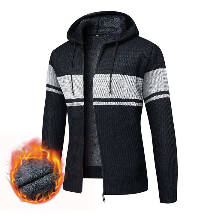 Damer bekväm och mysig fleecehoodie med dragkedja Mirla-Eva Jonsson