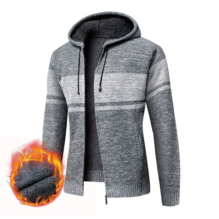 Damer bekväm och mysig fleecehoodie med dragkedja Mirla-Eva Jonsson