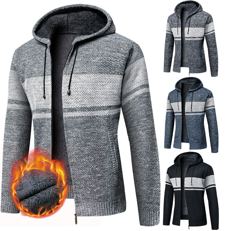 Damer bekväm och mysig fleecehoodie med dragkedja Mirla-Eva Jonsson