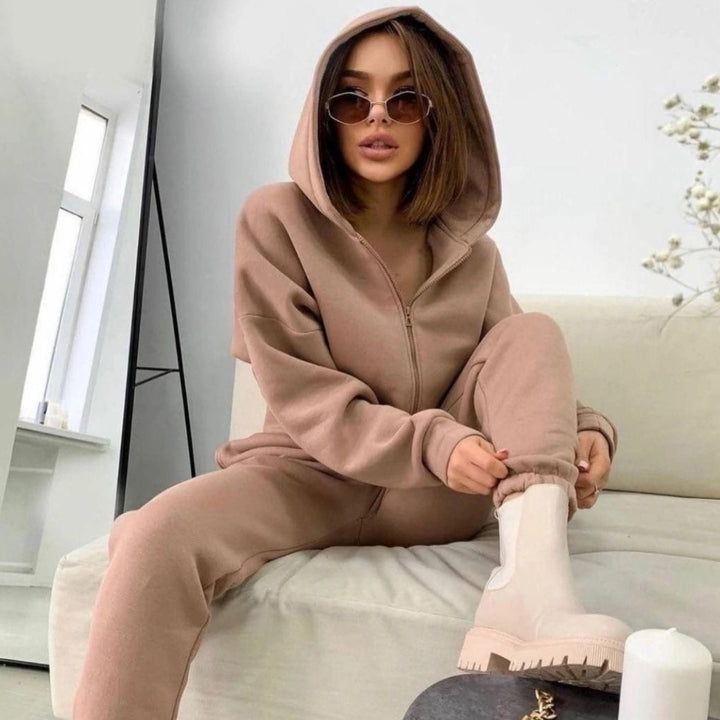 Damer bekväm och stilfull hoodie jumpsuit Eva Jonsson-Eva Jonsson
