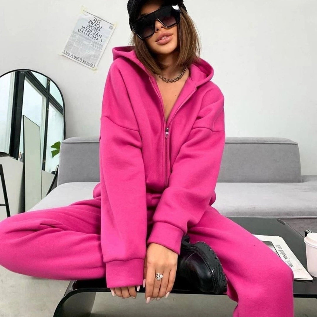 Damer bekväm och stilfull hoodie jumpsuit Eva Jonsson-Eva Jonsson
